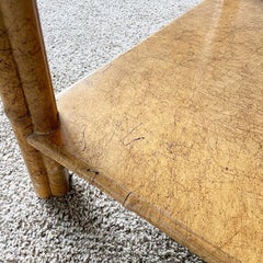 Boho Chic Faux Bamboo Square Top Coffee Table