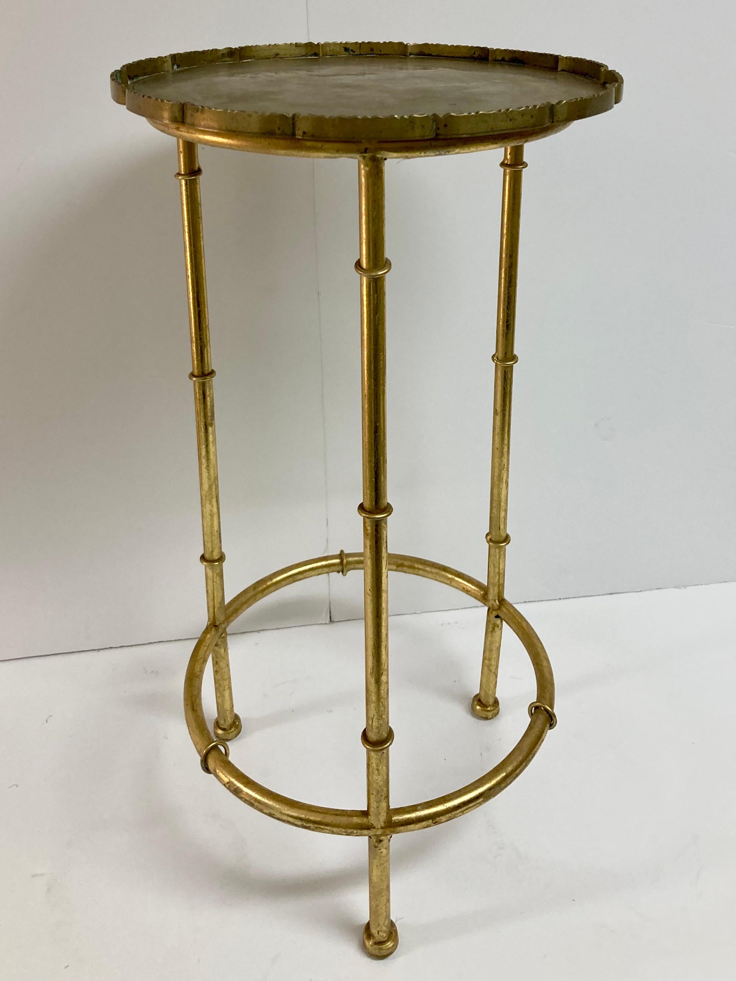 Moderno Cocktail Tables in finto bambù dorato Boho Chic in vendita