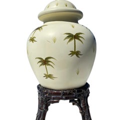 Boho Chic Hand Painted Tropical Table Lamps