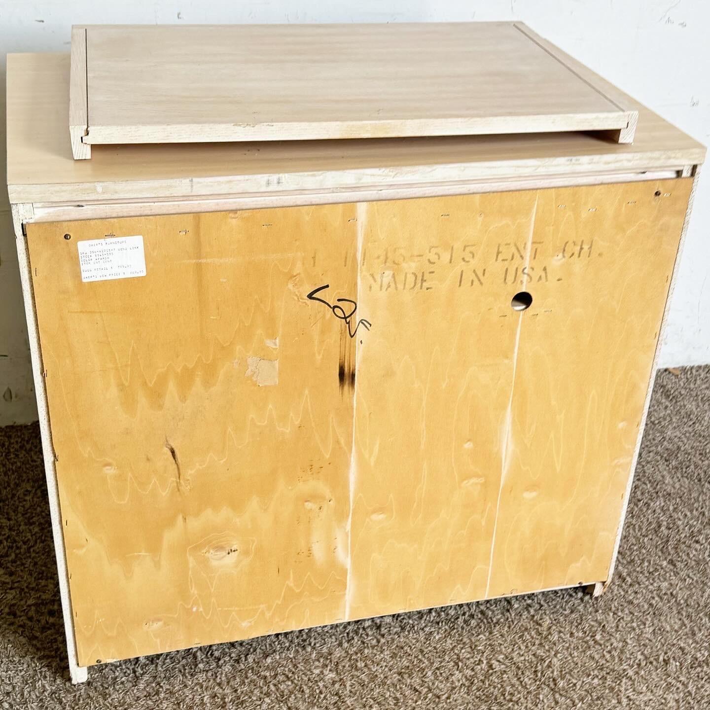 Boho Chic Henry Link Pencil Reed Cabinet/Dry Bar With Rotating Top For Sale 3