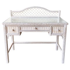 Boho Chic Henry Link Wicker Writing Desk