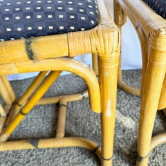 Boho Chic High Back Bent Bamboo Dining Chairs - Set of 6