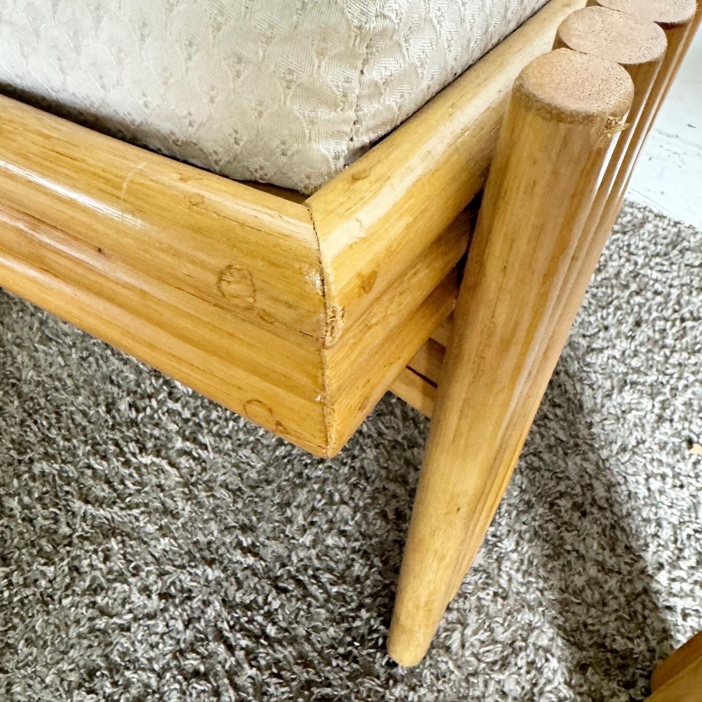 Sedie da pranzo in rattan con schienale alto Boho Chic - Set da 4 in vendita 3
