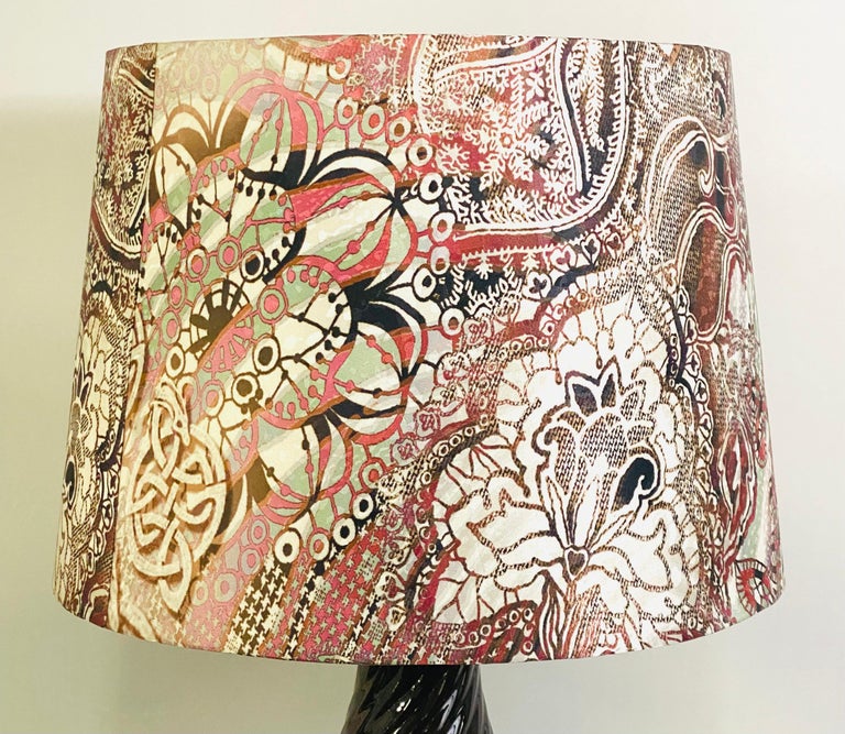 Boho Chic Jar / Vase Converted Two Lights Table Lamp For Sale 3