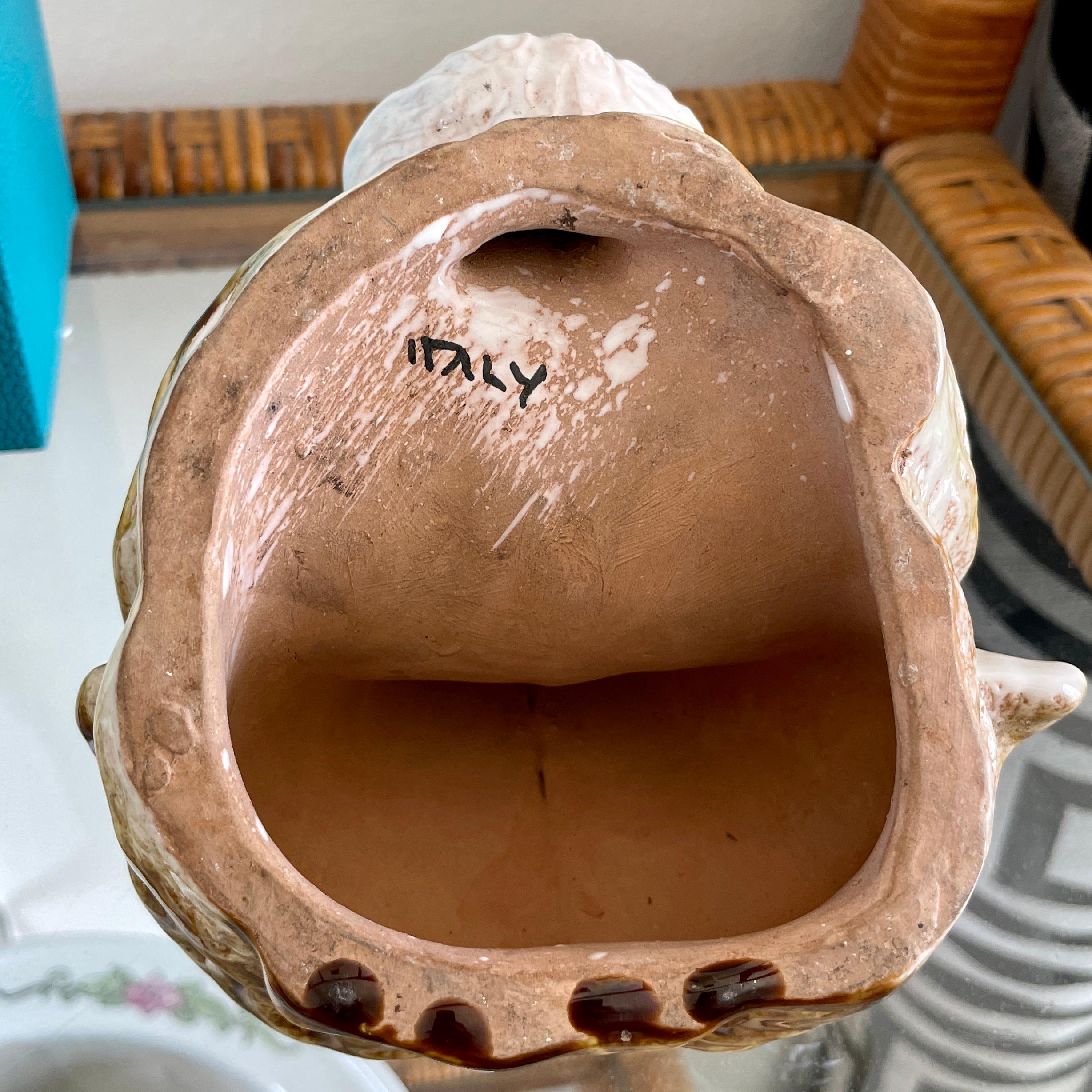 Boho Chic Lion Ceramic Bowl For Sale 4
