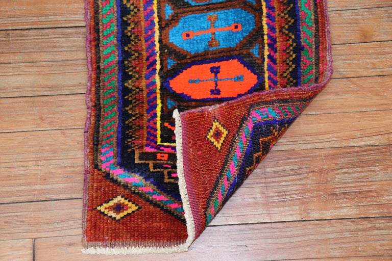 Boho Chic Mini Tribal Turkish Anatolian Throw Rug For Sale at 1stDibs