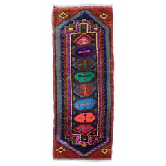 Boho Chic Mini Tribal Türkischer anatolischer Überwurf-Teppich