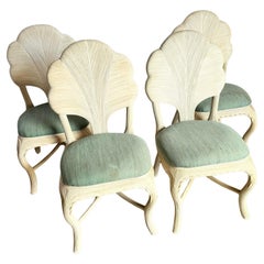 Boho Chic Bleistift Lesen Blatt zurück Esszimmerstühle - Set von 4