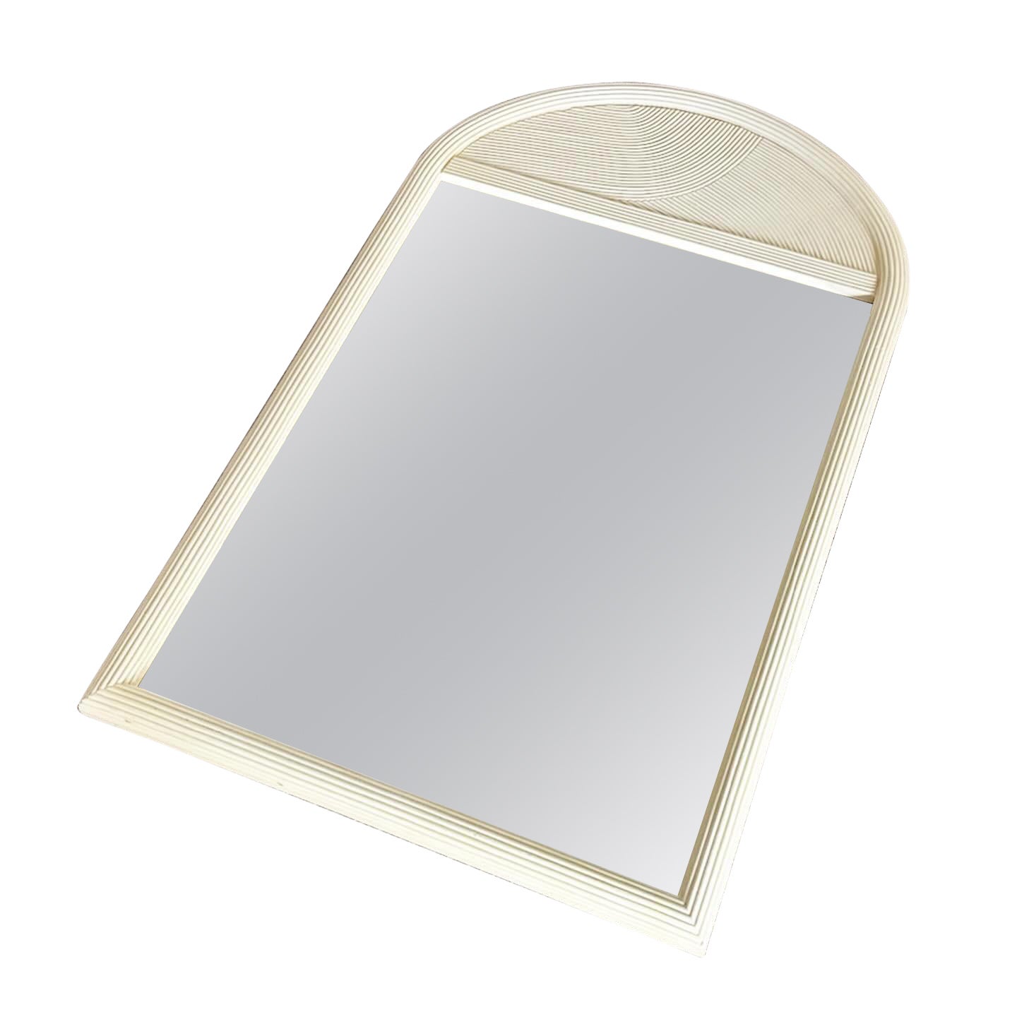Boho Chic Pencil Reed Arched Top Wall Mirror