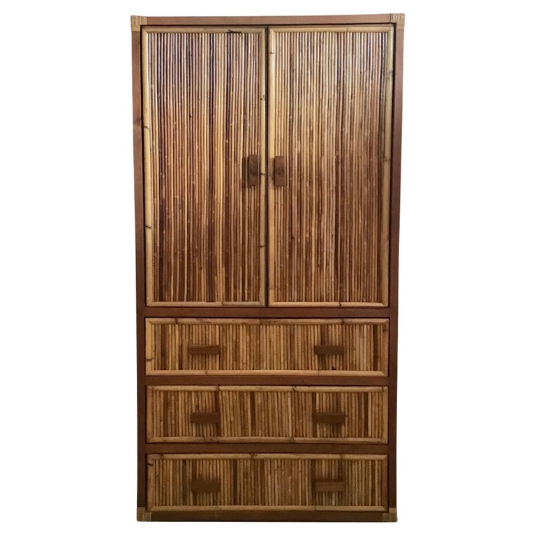 Armoire Boho Chic Pencil Reed En vente sur 1stDibs