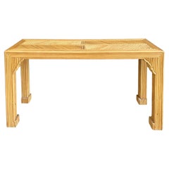 Boho Chic Pencil Reed Console Table