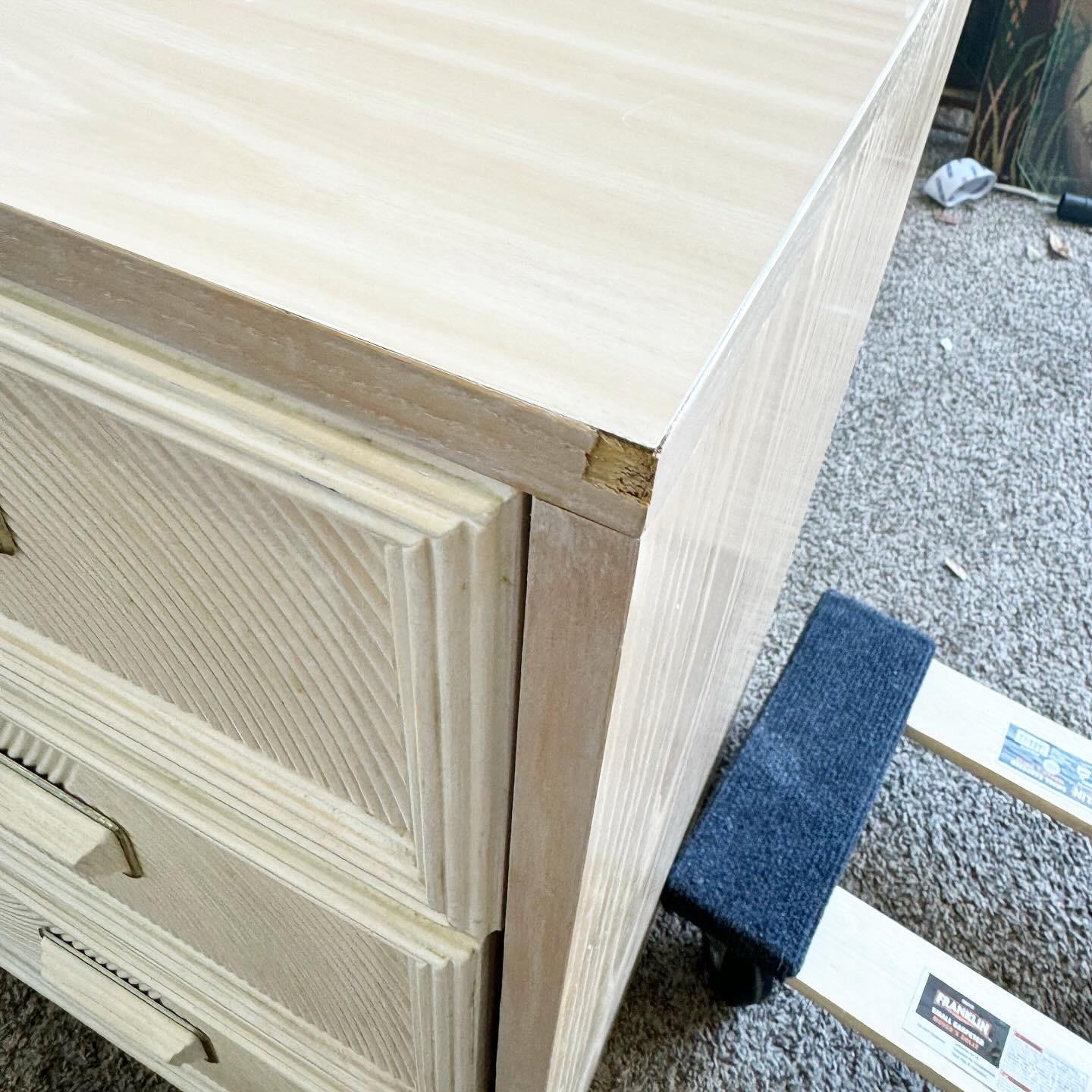 Boho Chic Pencil Reed Henry Link Dresser With Mirror by Lexington 2