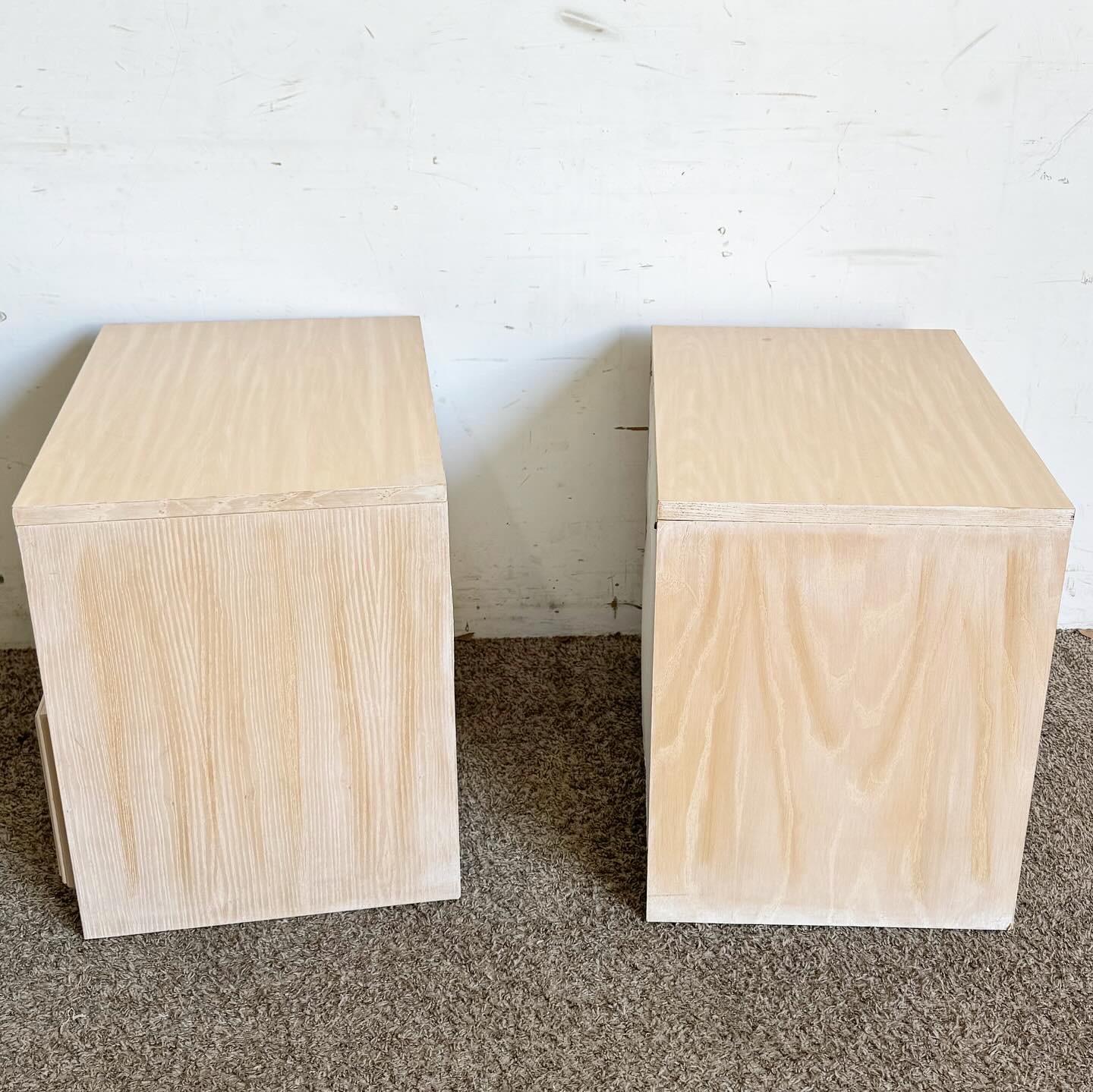Boho Chic Pencil Reed Henry Link Nightstands by Lexington 2