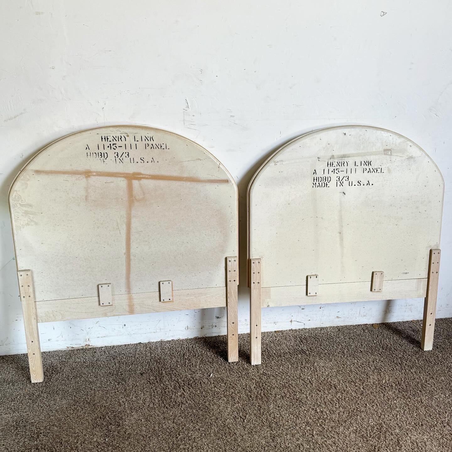 Late 20th Century Boho Chic Pencil Reed Henry Link Twin Size Headboard by Lexington