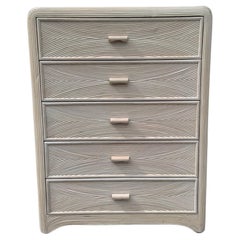 Boho Chic Pencil Reed Highboy Dresser