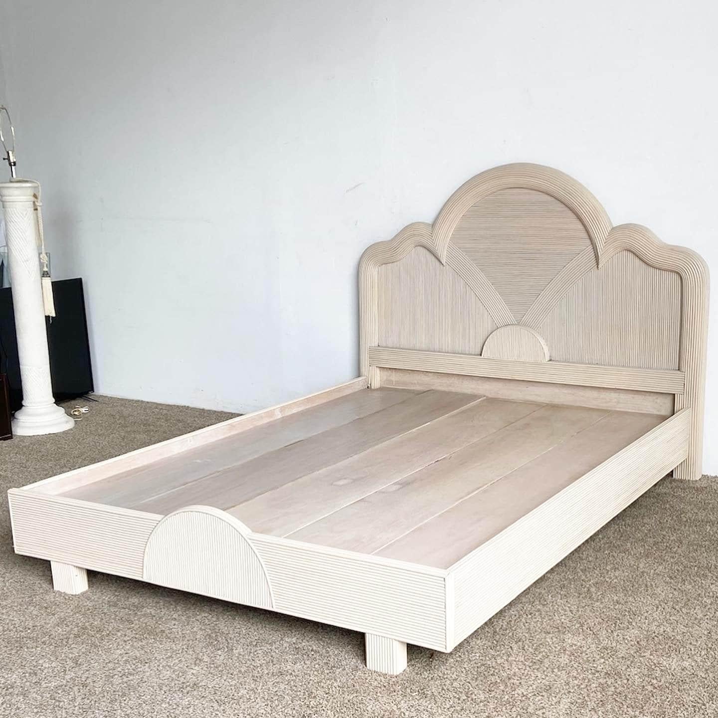 Boho Chic Pencil Reed Queen Bed Set 4
