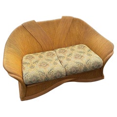 Boho Chic Love Seat Sofa mit Bleistift und Schilfbandband