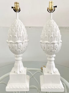 Paire de lampes de table ananas Boho Chic