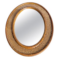 Boho Chic Plastik Faux Cane Gerahmter Wandspiegel