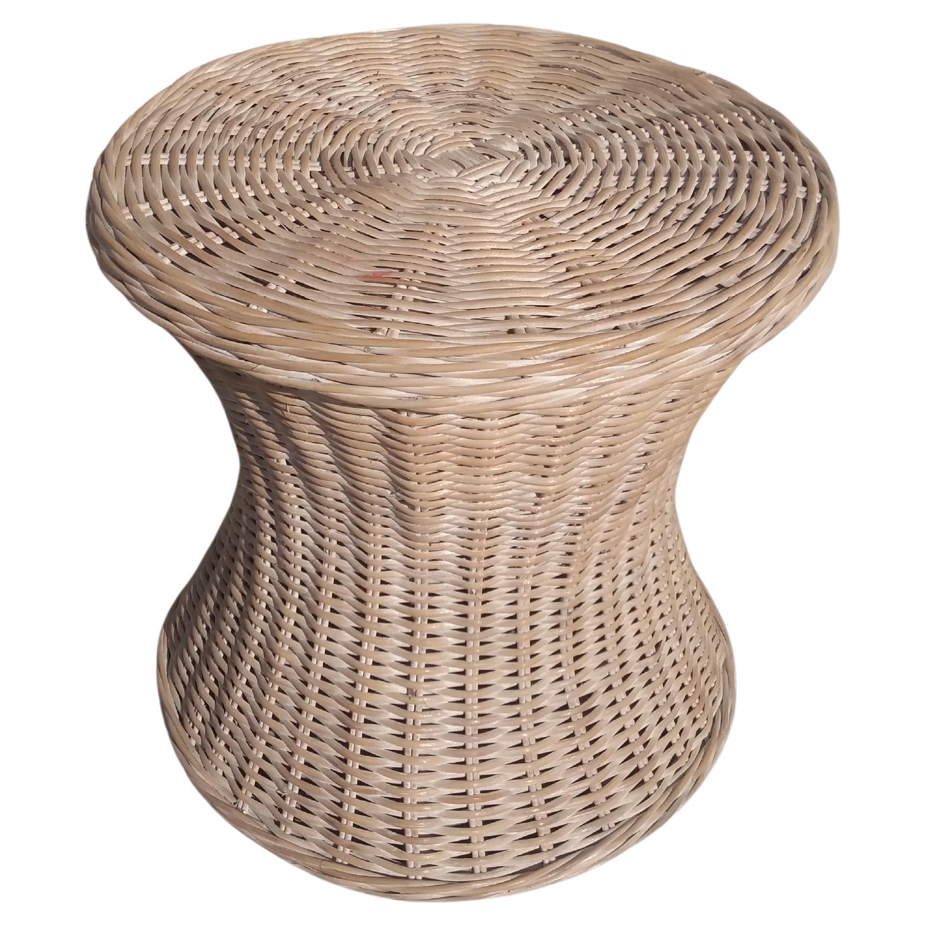 Table d'appoint/table basse Boho Chic en rotin et bambou