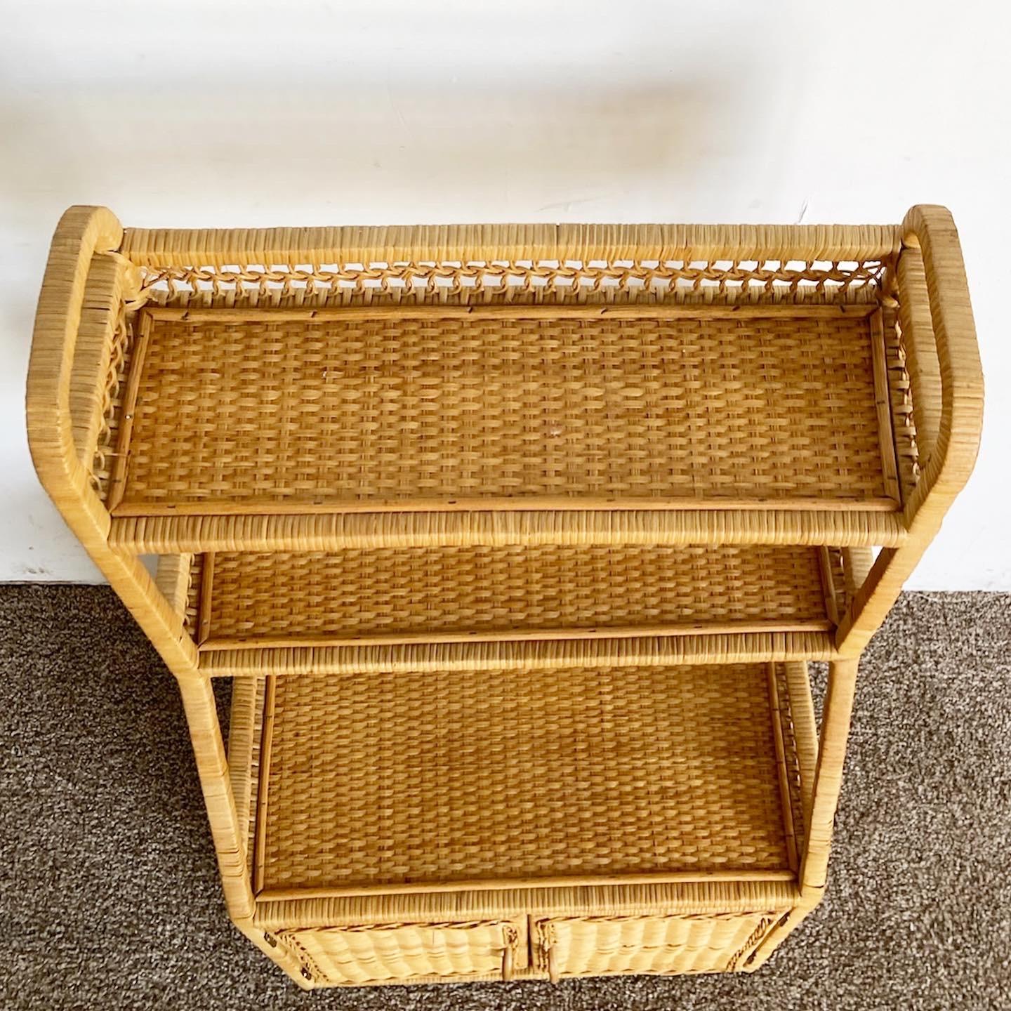 wicker shelf vintage