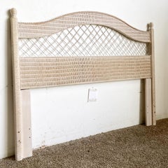 Boho Chic Rattan and Wicker Queen Headboard by Henry Link