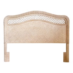 Boho Chic Rattan and Wicker Queen Headboard