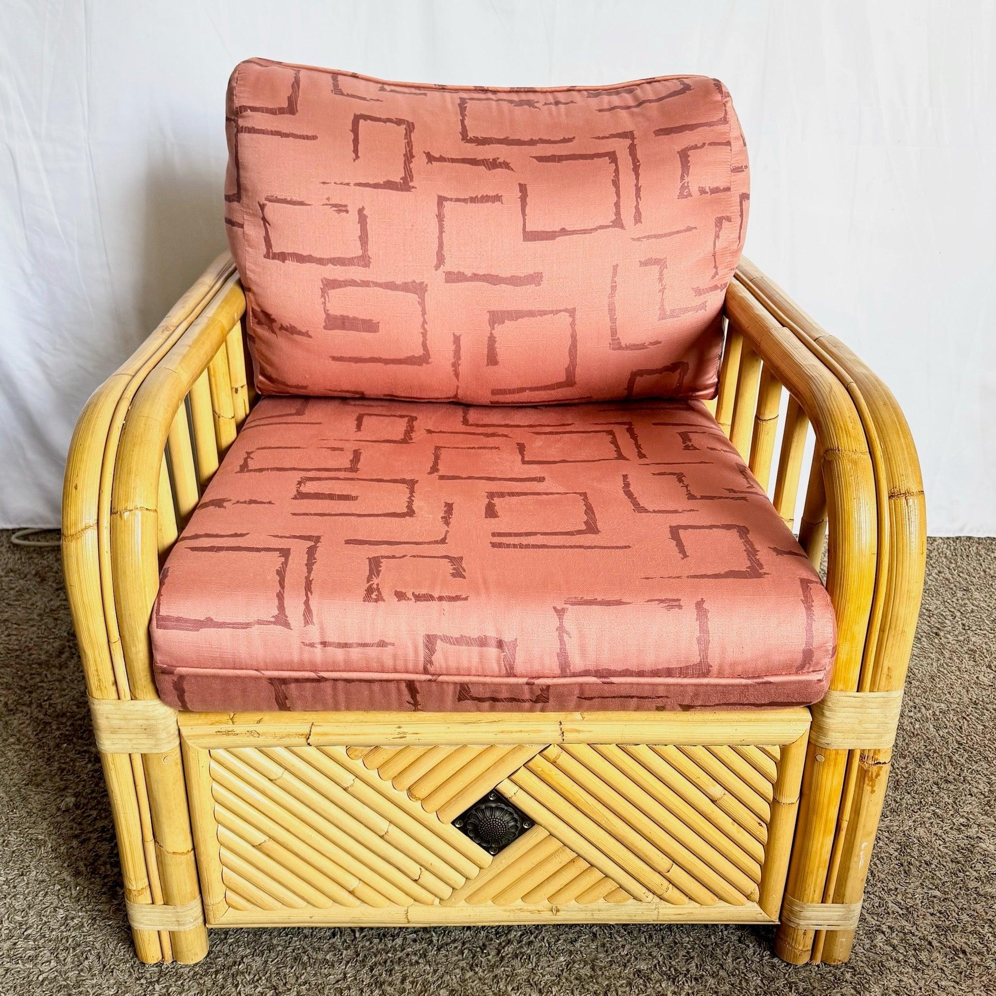 Tumbona Boho Chic de ratán y bambú Filipino en venta