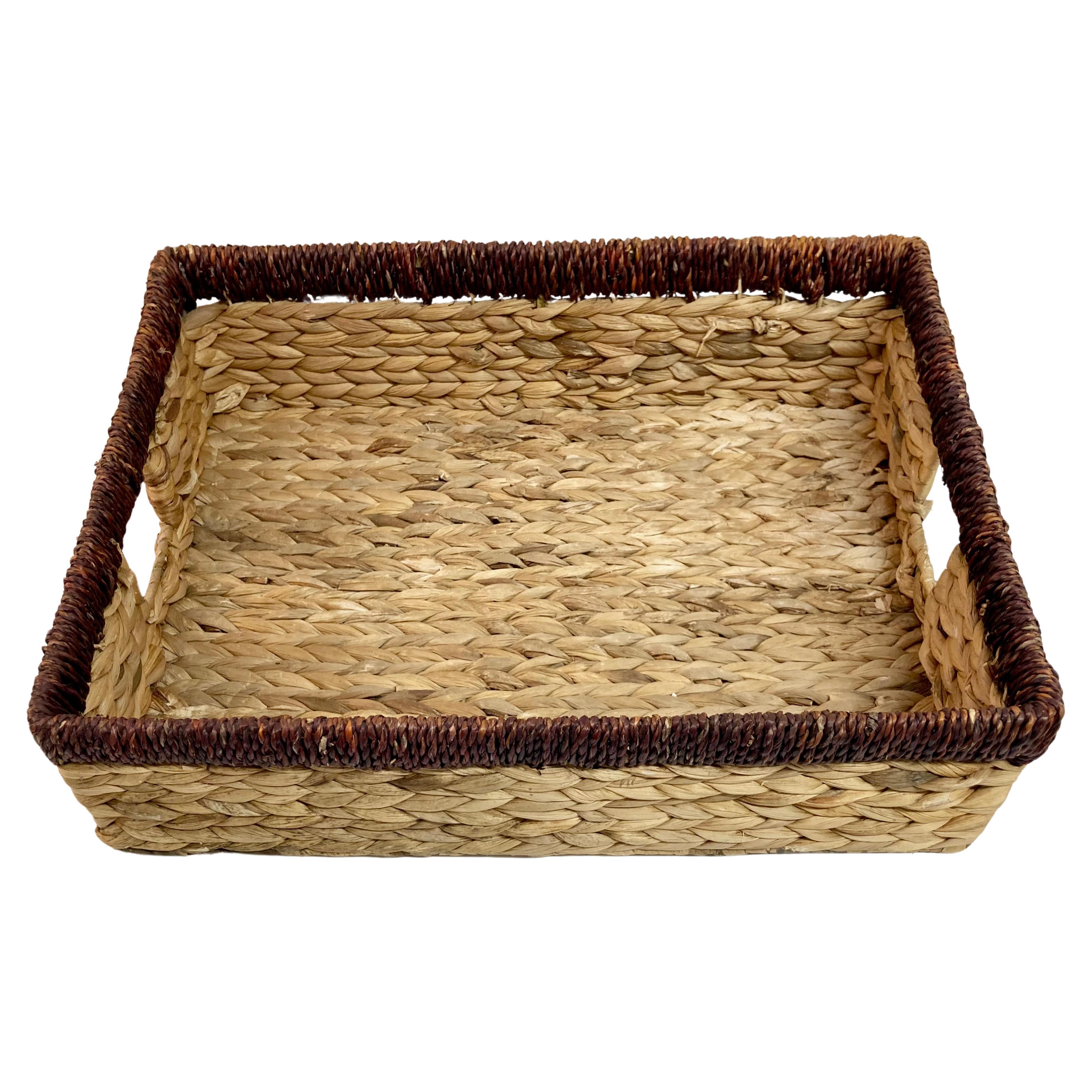 Boho Chic Rattan Tray With Handles