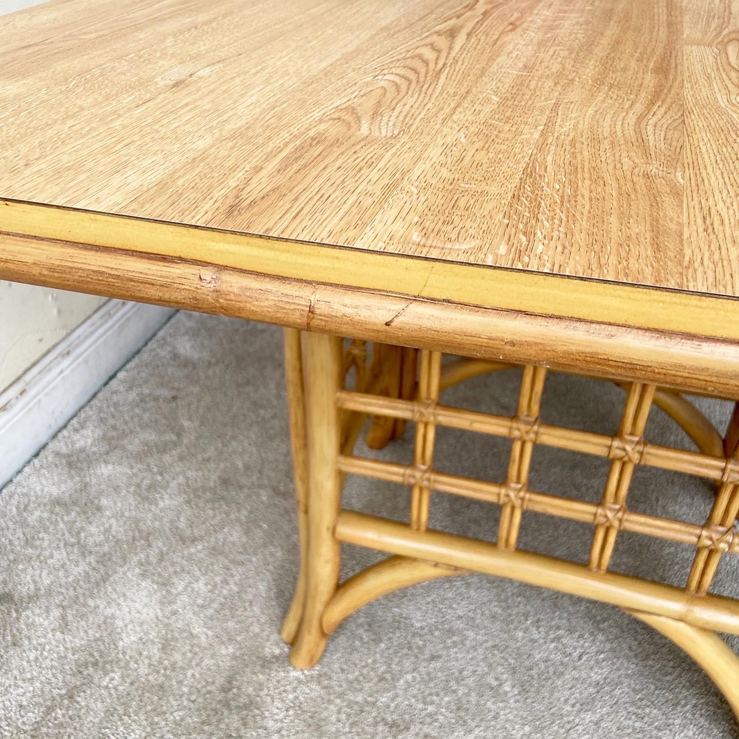 Late 20th Century Boho Chic Rectangular Dining Table