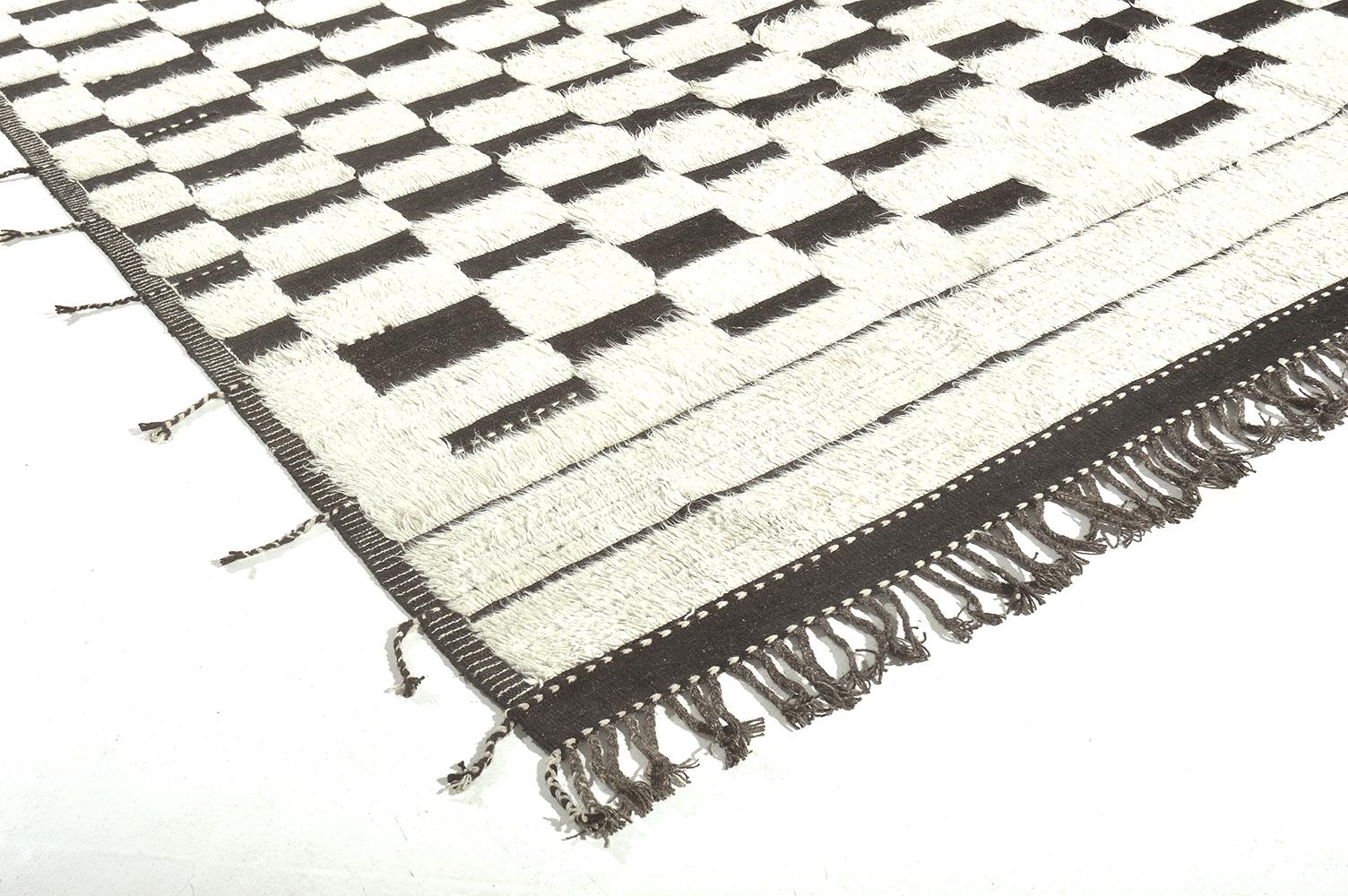Hand-Knotted Nazmiyal Collection Modern Boho Chic Rug. Size: 9 ft 1 in x 11 ft 7 in