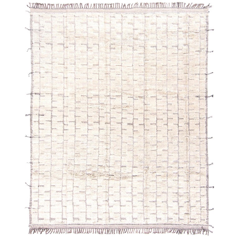 Modern and Trendy Boho Chic Rug from Central Asia. Size: 9 ft 5 in x 11 ...