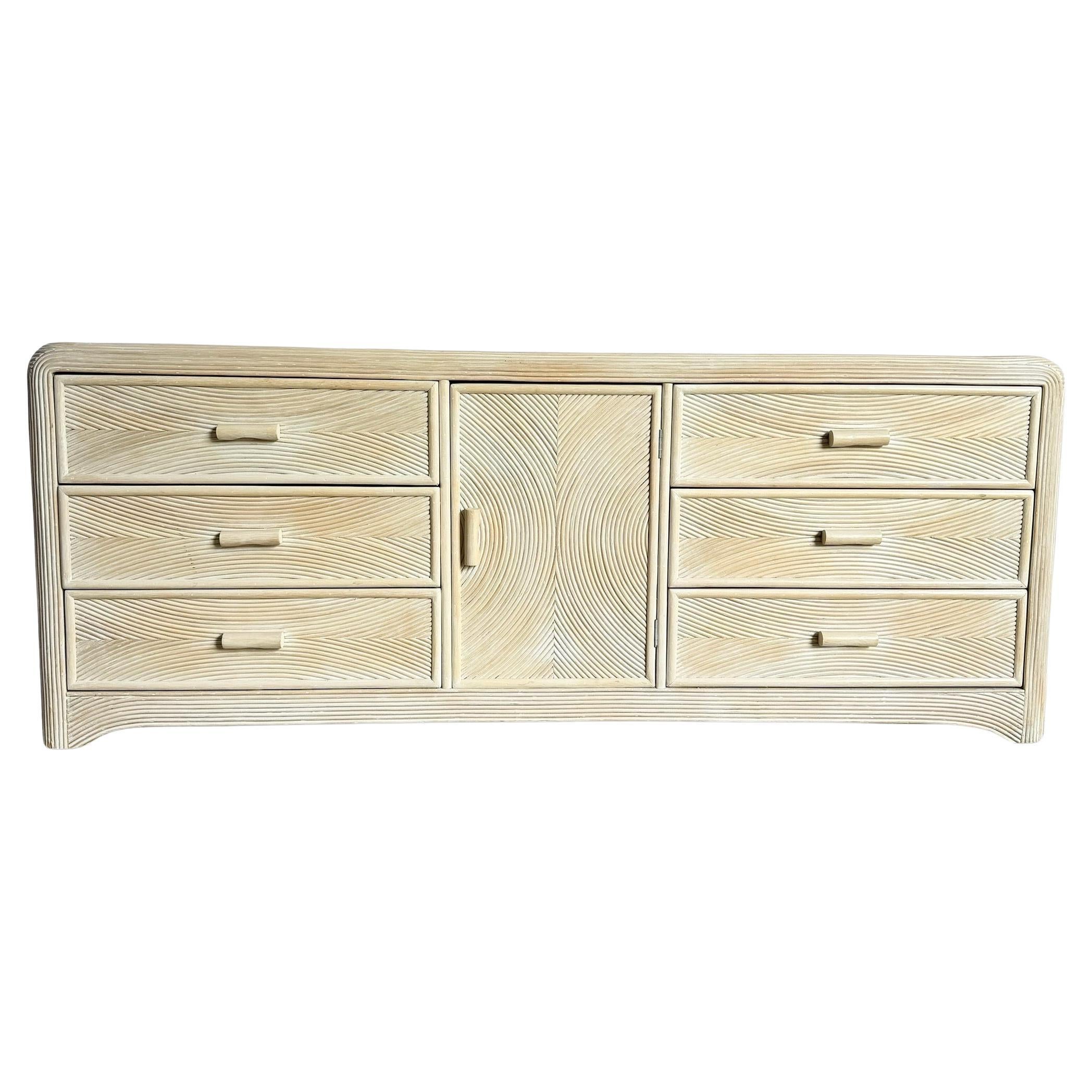 Boho Chic Sculpted Pencil Reed Dresser