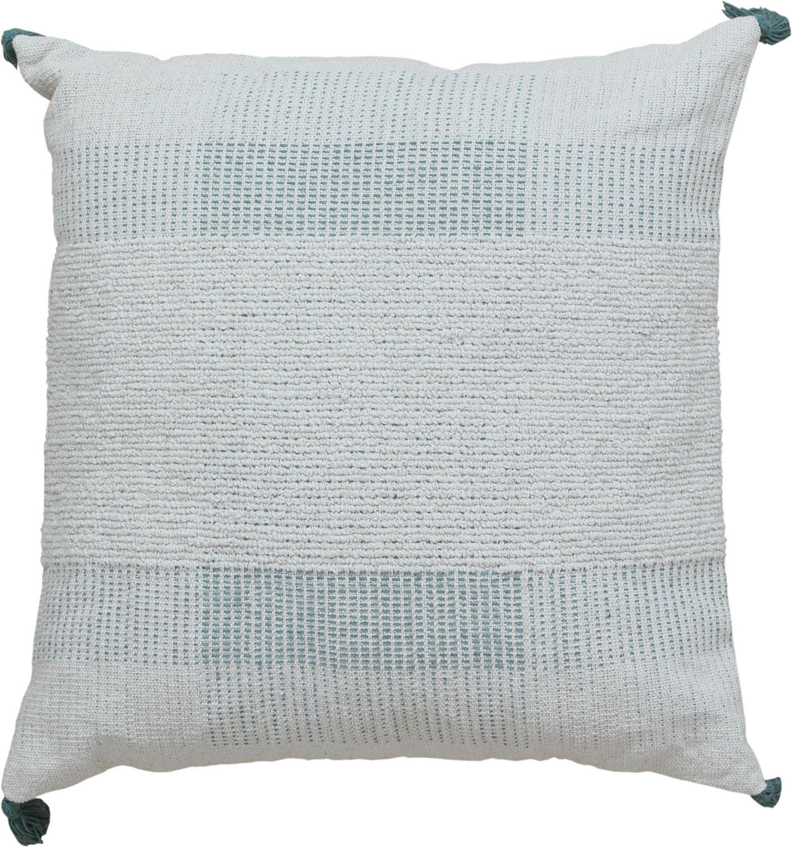 Annodato a mano Cuscino moderno in lana e cotone in stile boho chic in avorio in vendita