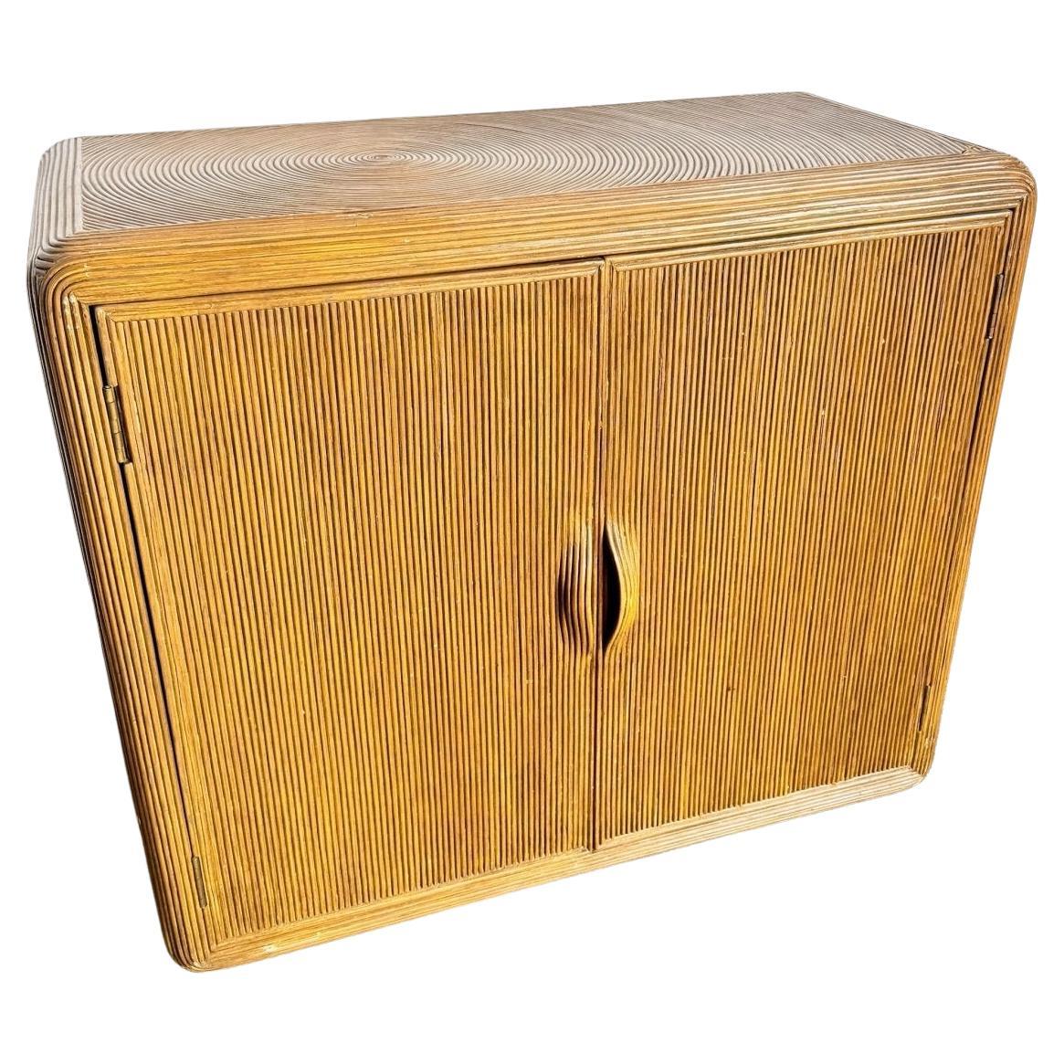 Boho Chic Swirl Pencil Reed Sideboard/Cabinet