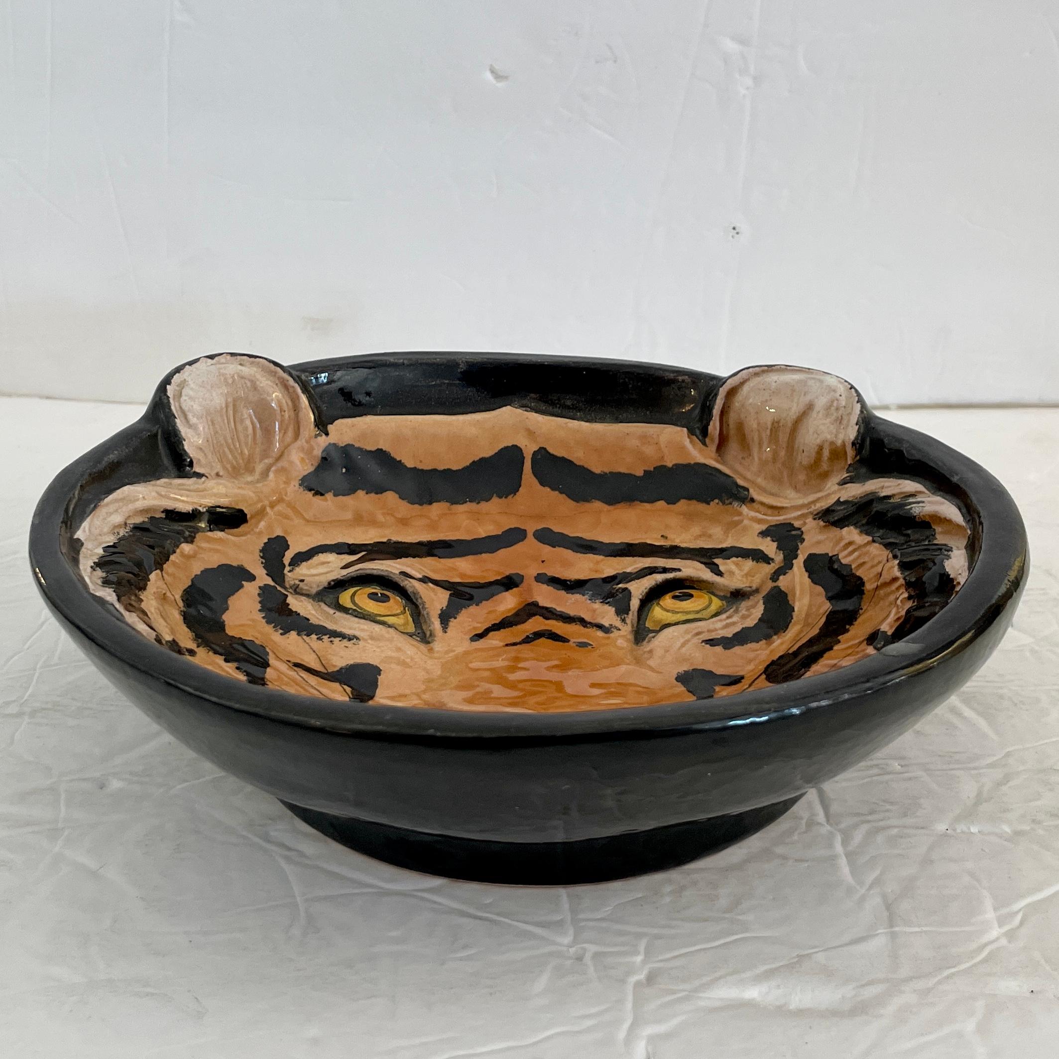 Modern Boho Chic Tiger Ceramic Serving Bowl