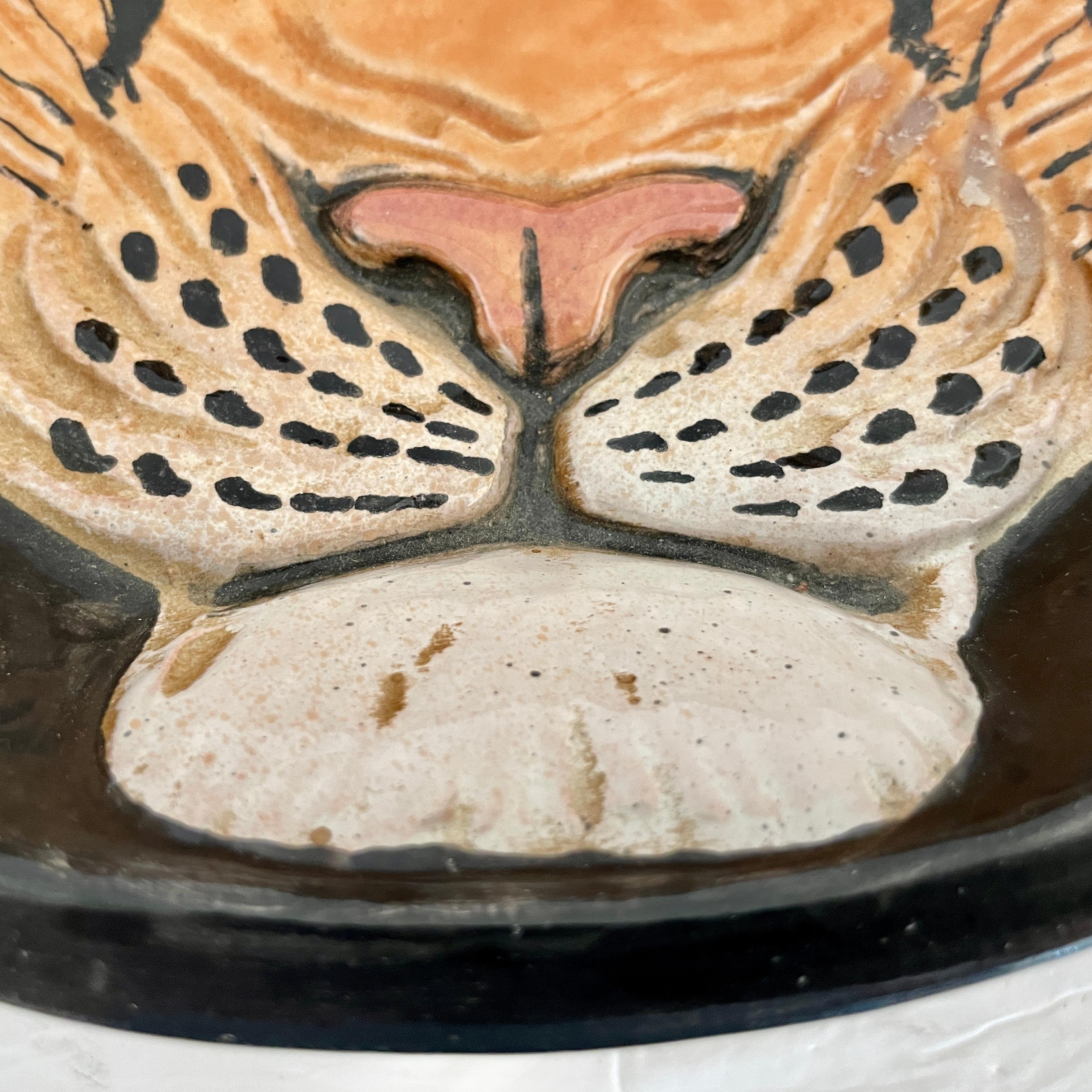 Boho Chic Tiger Ceramic Serving Bowl 1