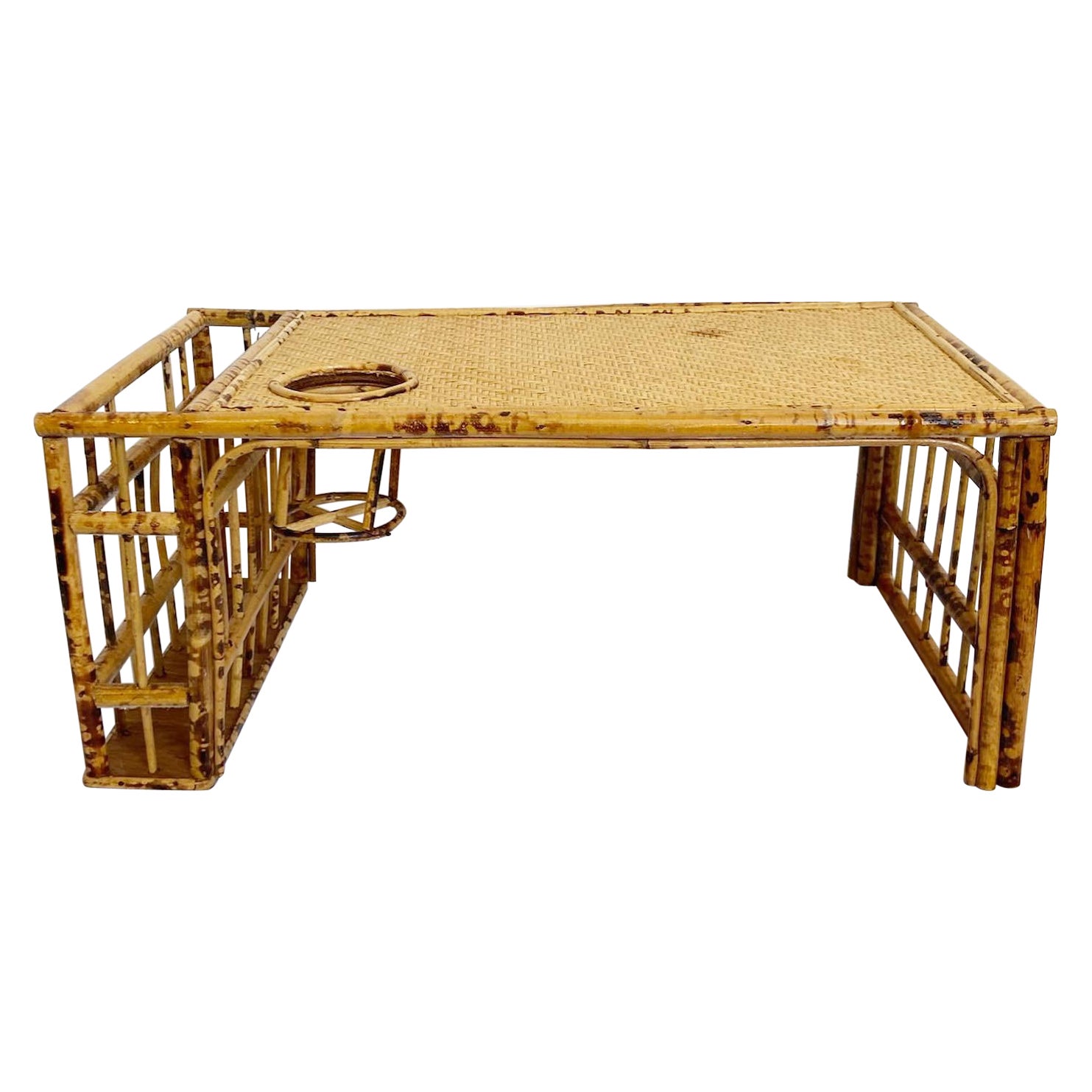 Boho Chic Tortoise Shell Bamboo Bed Breakfast Lap Tray Table