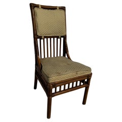 Chaise d
appoint en bambou tapissée Boho Chic