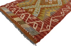 Vintage Afghani Shirvan Kilim Rug with Pacific Northwest Tribal Style