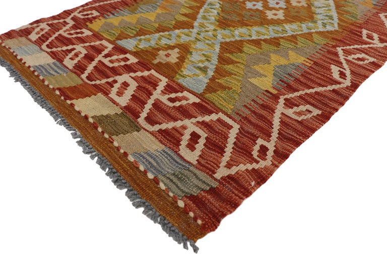 Vintage Afghani Shirvan Kilim Rug with Pacific Northwest Tribal Style ...
