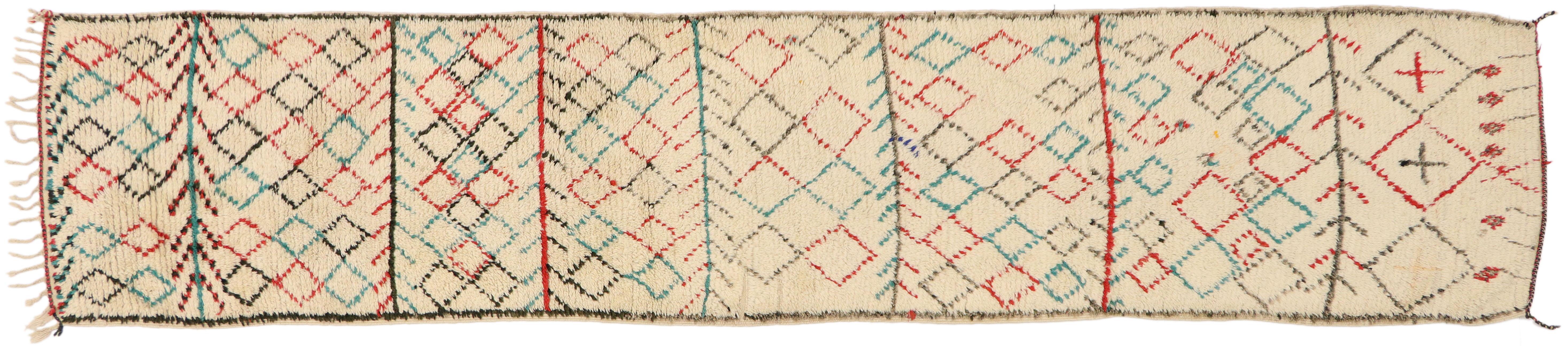 Runner Azilal marocchino berbero vintage con stile tribale boho chic in vendita 1