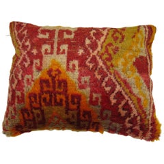 Boho Chic Vintage Turkish Lumbar Rug Pillow