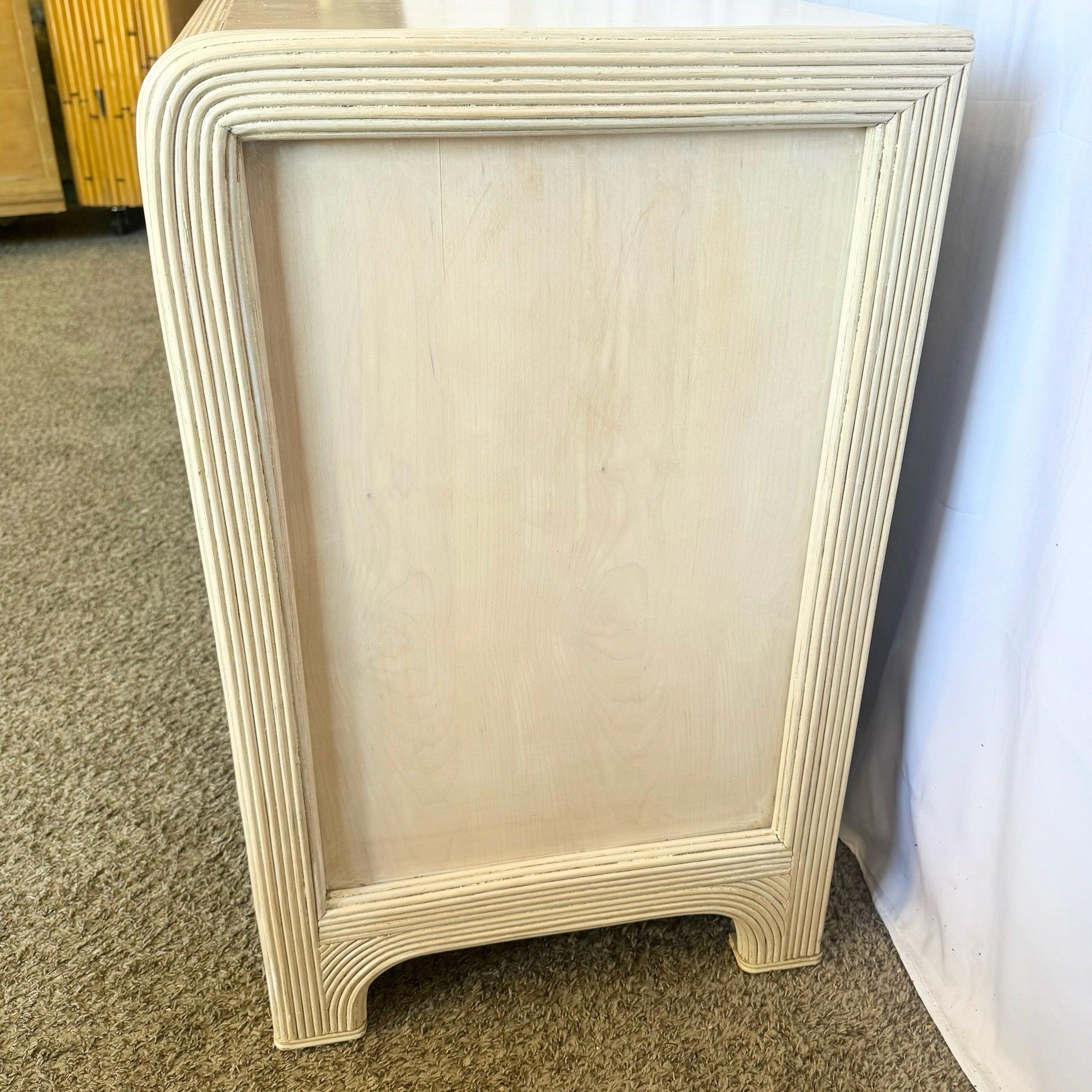 Boho Chic Wavy Pencil Reed Credenza by American Drew For Sale 1