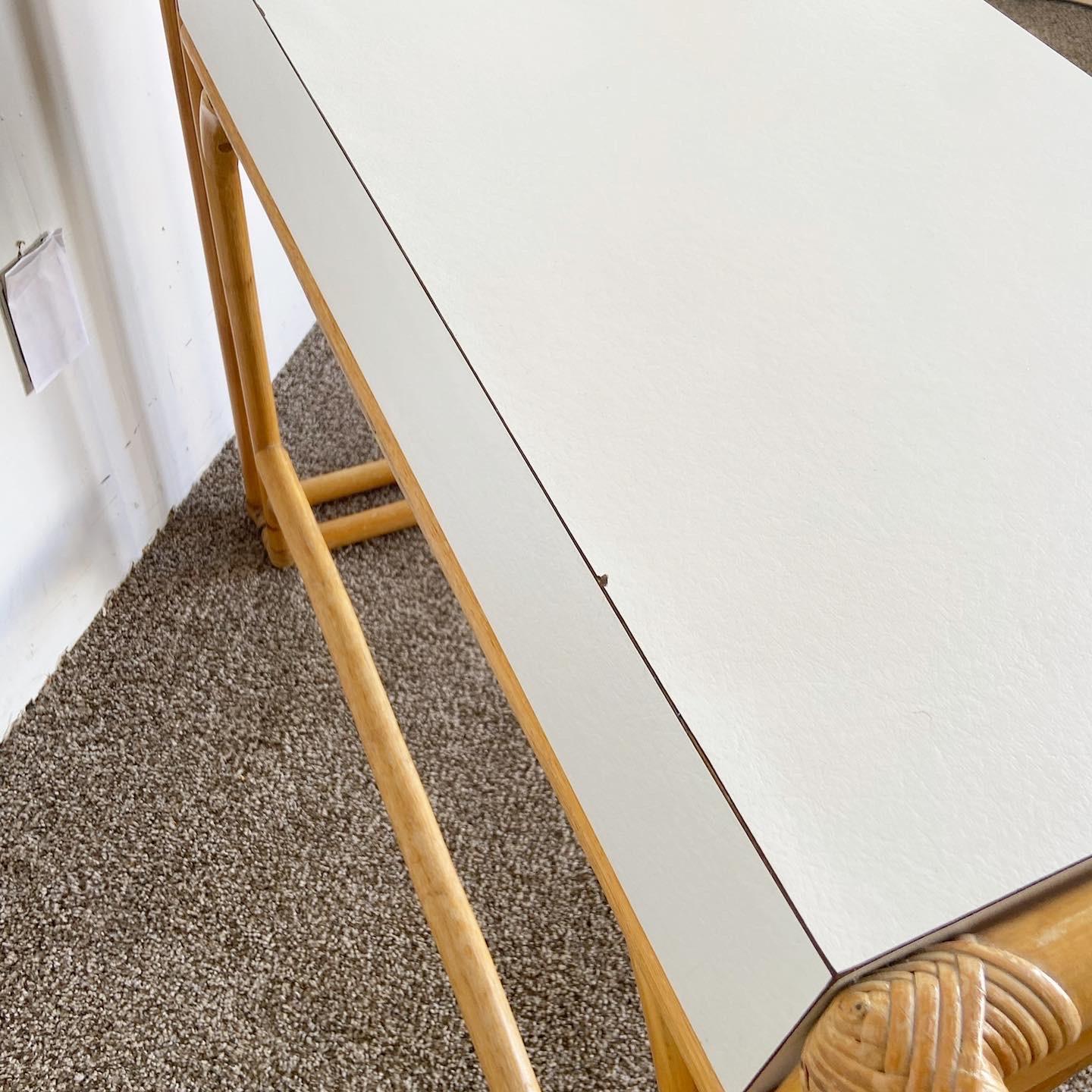 rattan schreibtisch