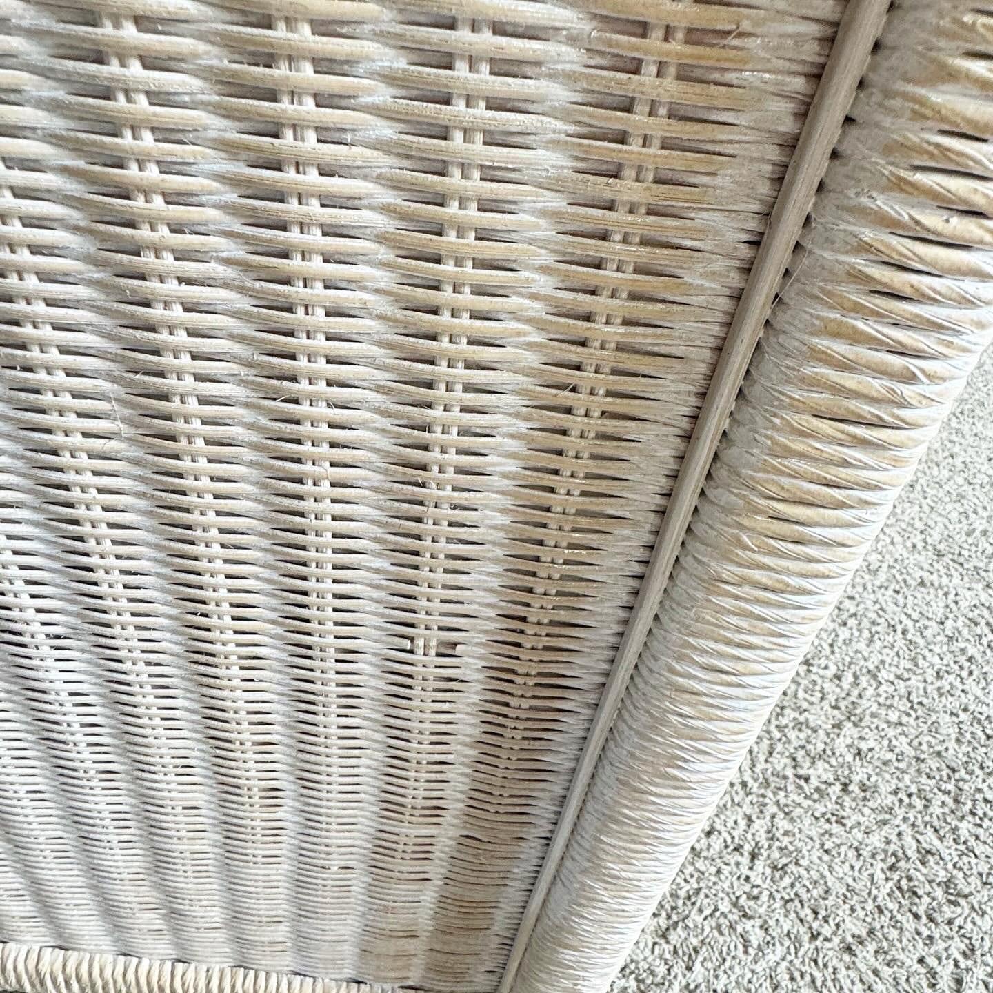 Boho Chic White Washed Henry Link Wicker Dresser by Lexington Furniture 2