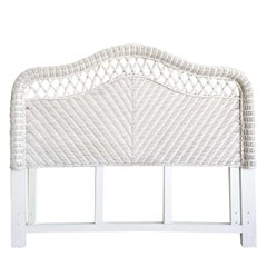 Tête de lit Queen Size en osier blanc style Boho Chic