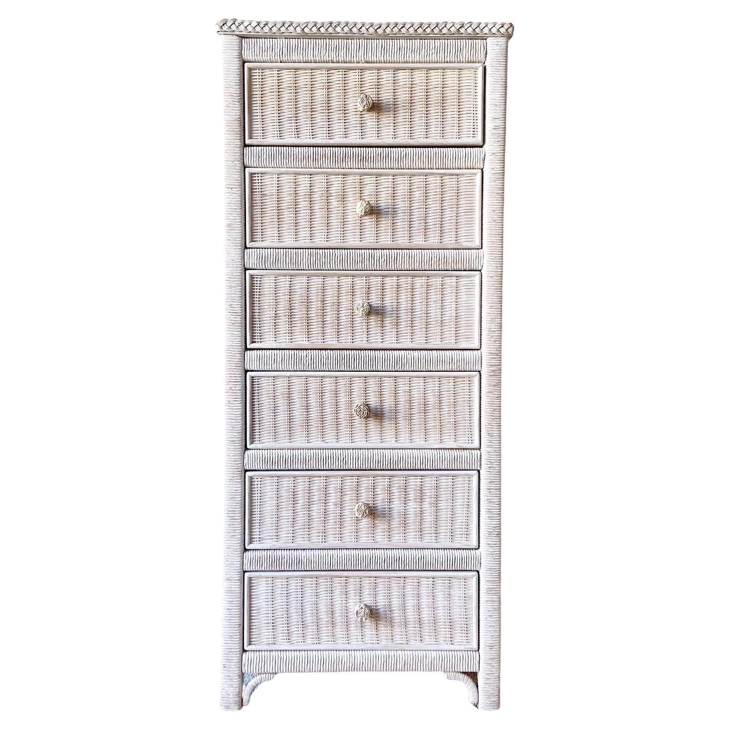 Vintage Full Wicker Triple Dresser at 1stDibs vintage wicker dresser