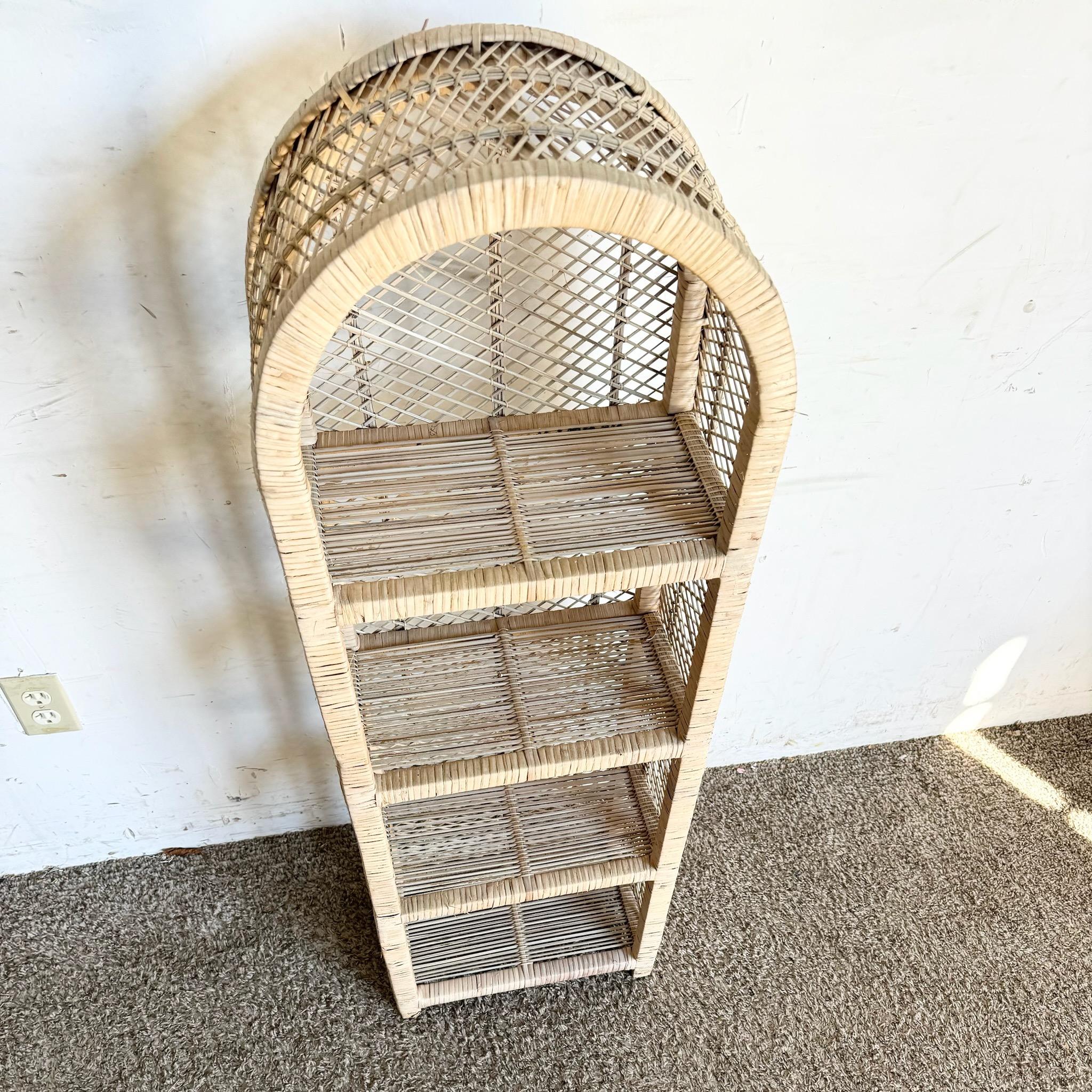 Sconosciuto Etagere ad arco in vimini Boho Chic in vendita
