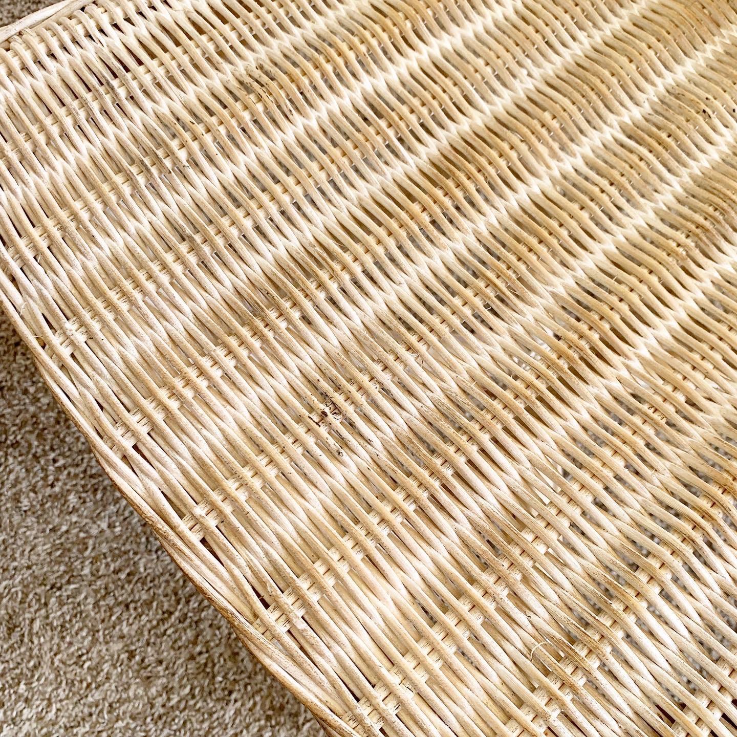 Bohemian Boho Chic Wicker Bamboo Rattan Dining Chairs - Set of 4